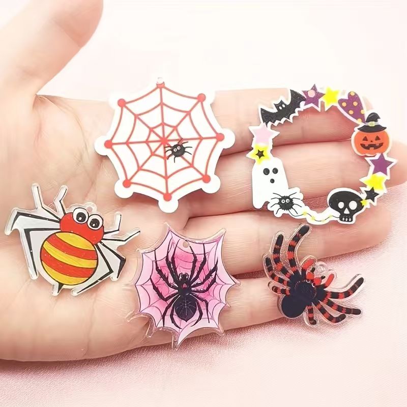 Jewelry Making Pendants - Pendentif araignée en acrylique pour Halloween,