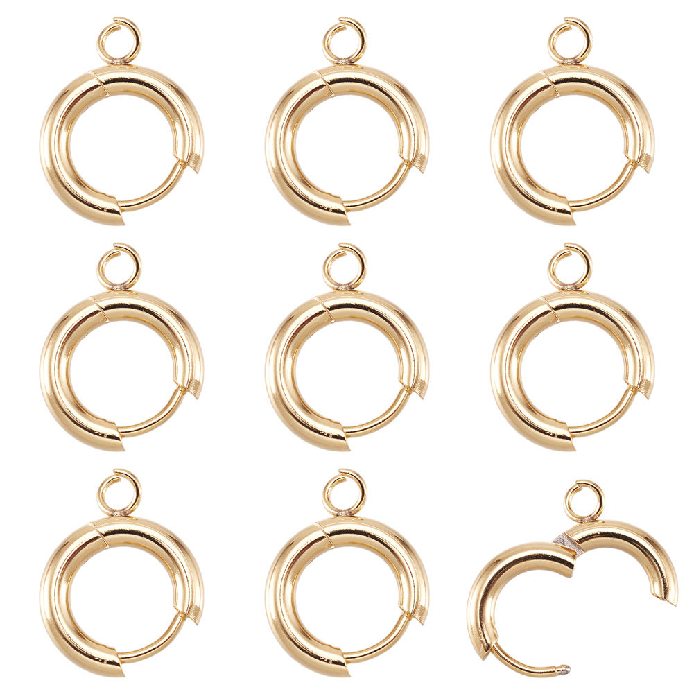 Jewelry Making Hoops - 10 crochets d'oreille ronds en acier
