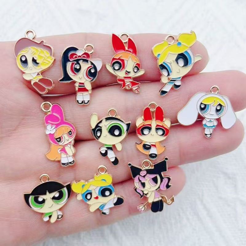 Jewelry Making Pendants - 10 pendentifs en alliage motif fille