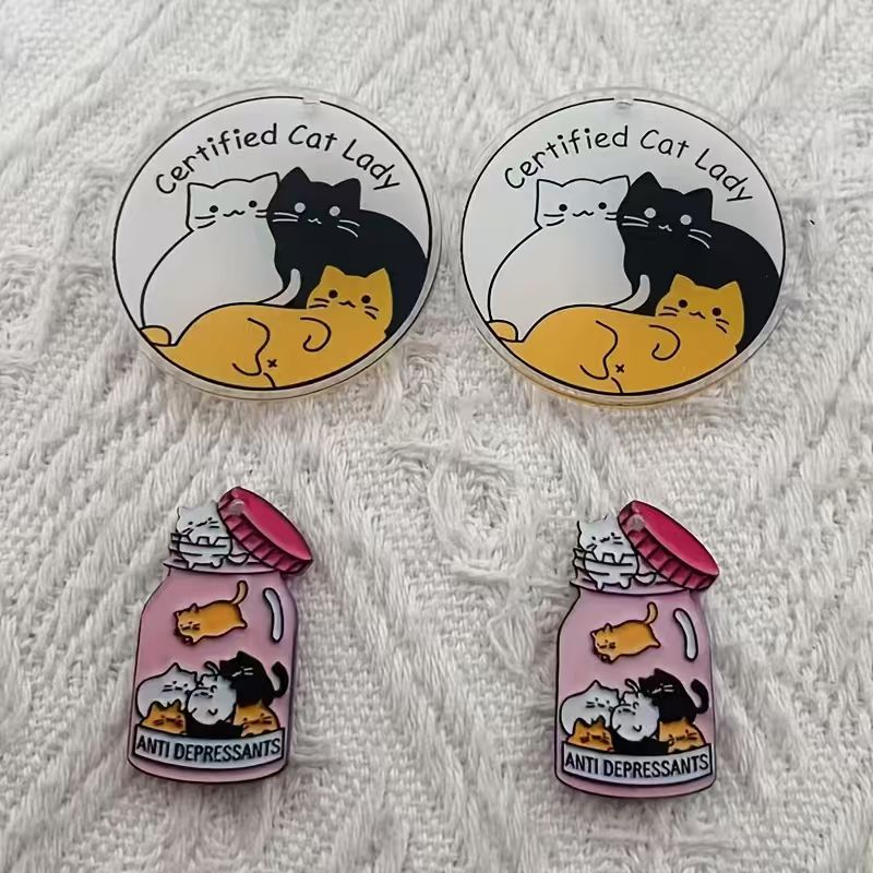 Jewelry Making Pendants - Pendentif chat mignon en acrylique, 10