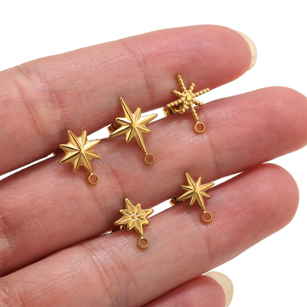 Jewelry Making Tutorial - 6 pièces Clous d'oreilles étoile en