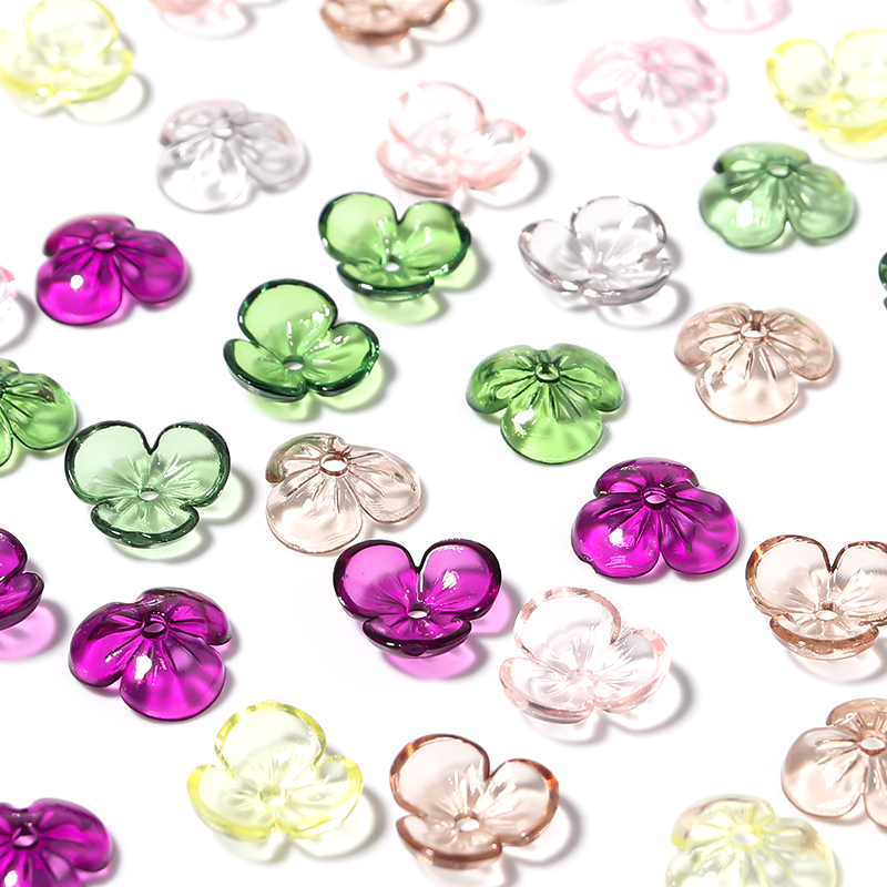 Jewelry Making With Resin - Perles de pétales en résine transparente,
