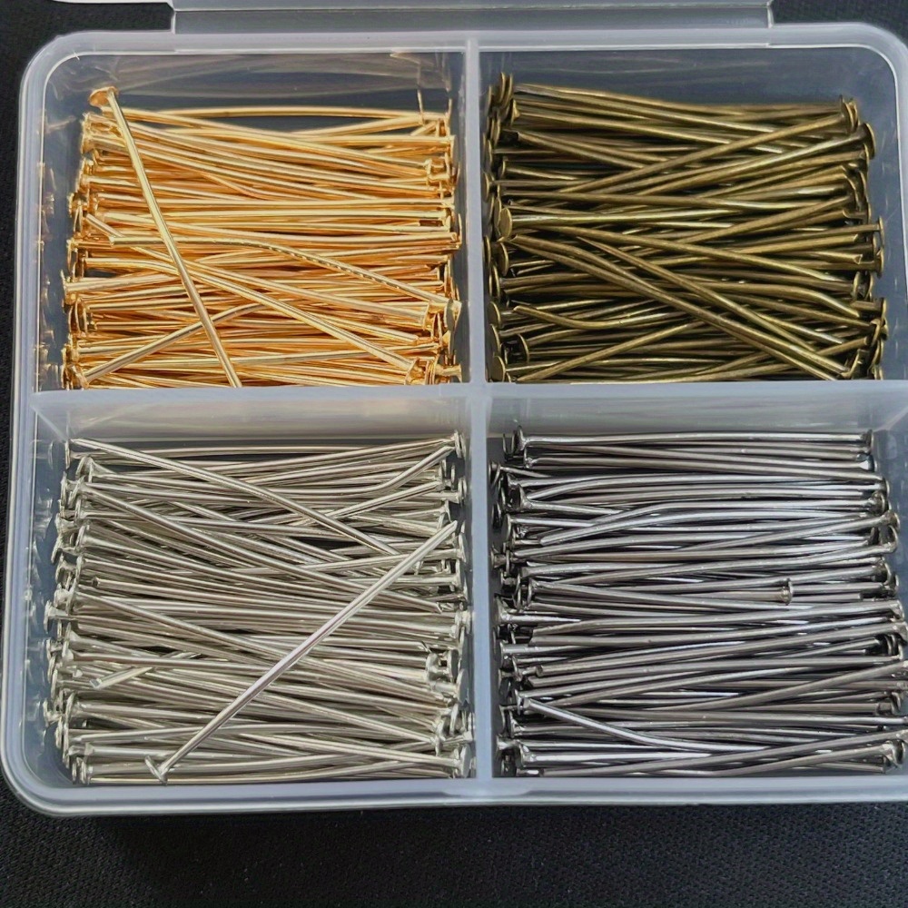 Jewelry Making Organizer Box - 400 épingles à tête plate en