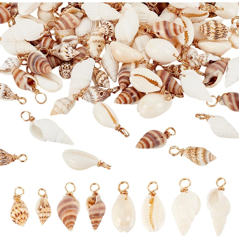 Jewelry Making Tutorial - 100 pièces 4 Styles coquille naturelle