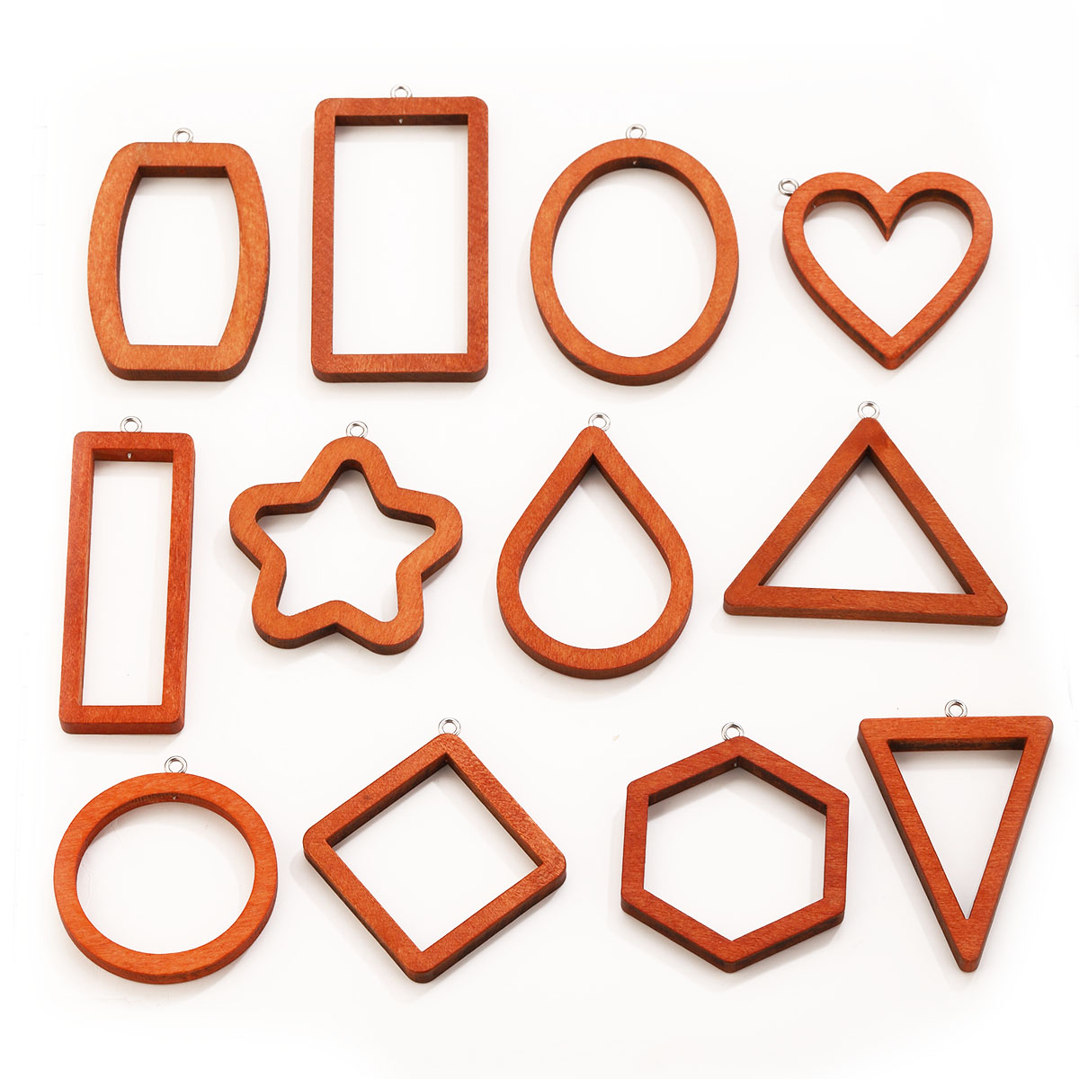 Jewelry Making With Resin - 10 Breloques Géométriques en Bois (Triangle