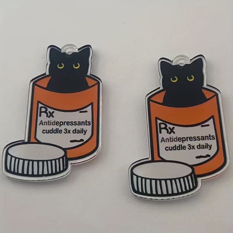 Pendentif chat en acrylique, 1 - Jewelry Making Pendants avis et prix
