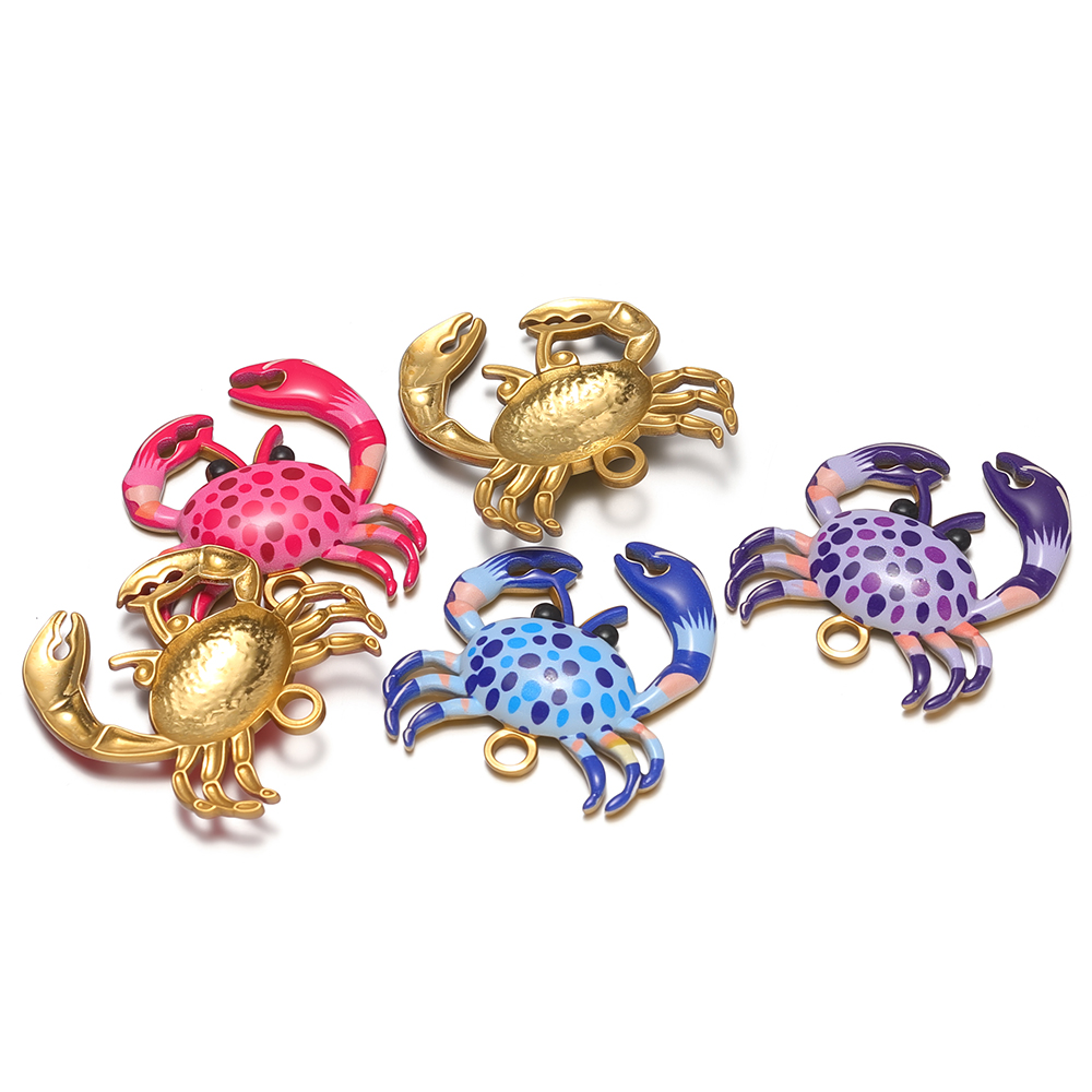 4 breloques crabes émaillées e - Jewelry Making For Kids avis et prix