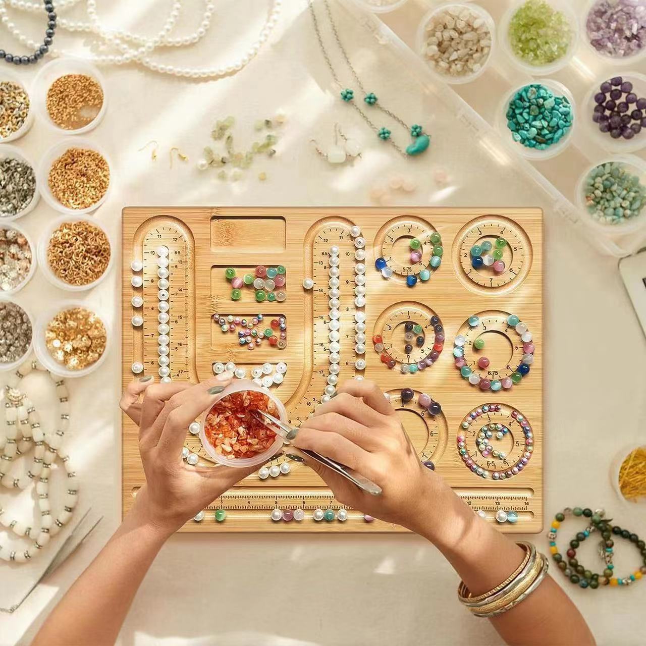 Plateau de perles floqué en bo - Jewelry Making Organizer avis et prix