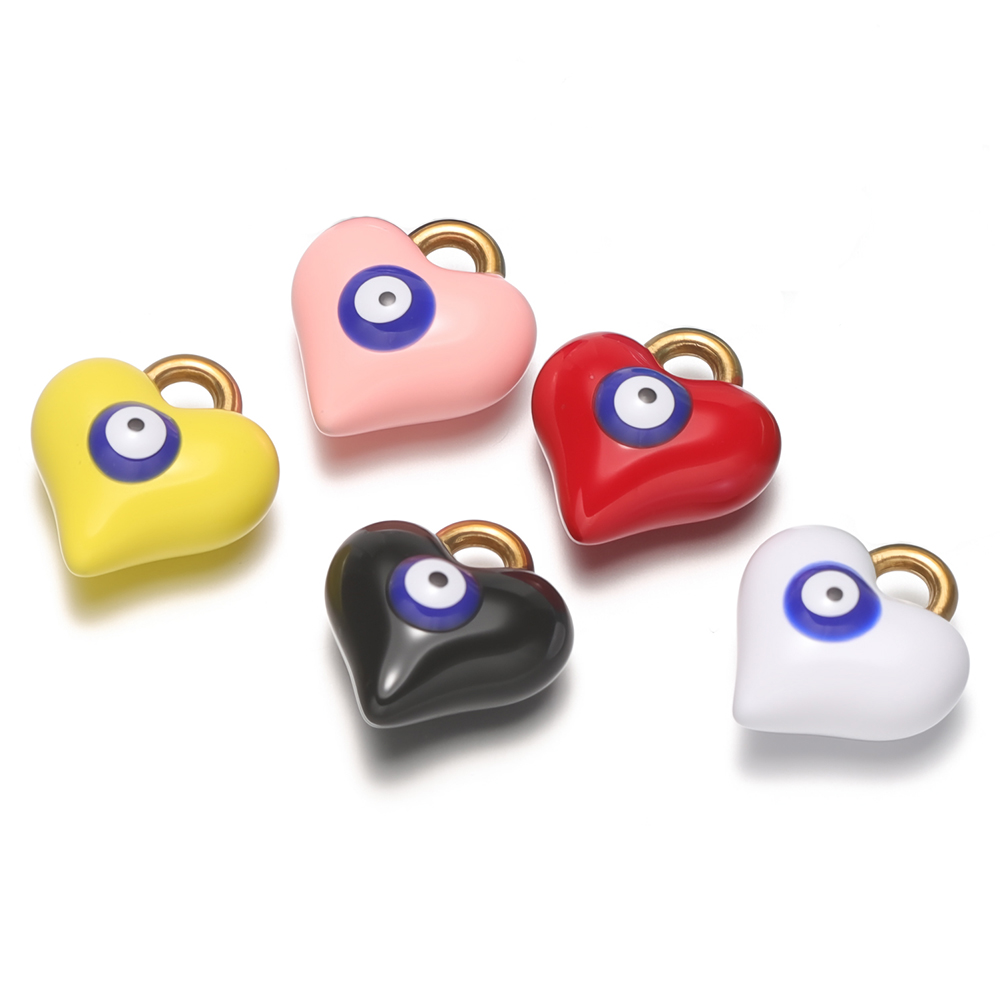 5 Breloques Cœur en Émail Acie - Jewelry Making For Kids avis et prix