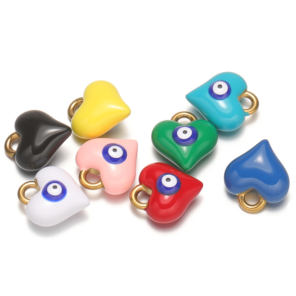 5 Breloques Cœur en Émail Acie - Jewelry Making For Kids avis et prix