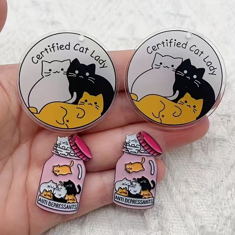 Pendentif chat mignon en acryl - Jewelry Making Pendants avis et prix
