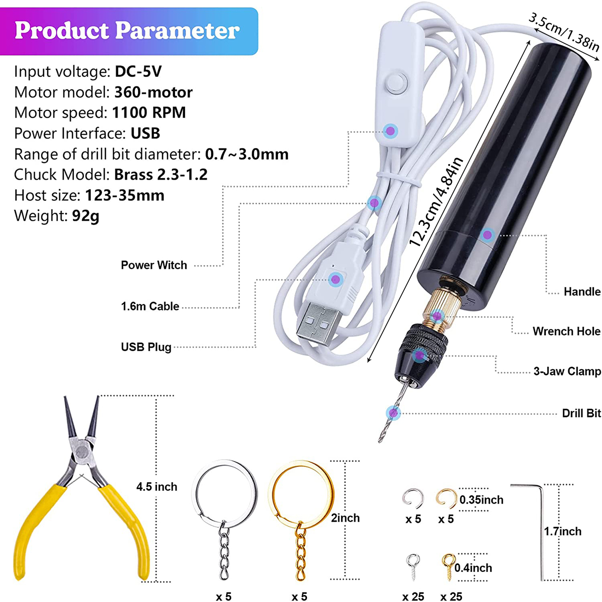 Mini perceuse électrique porta - Jewelry Making Dc avis et prix