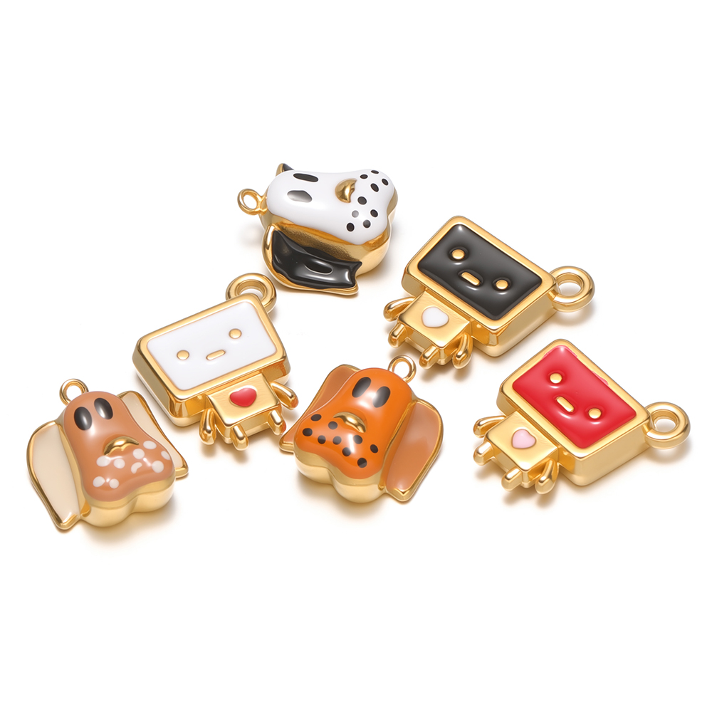 4 pendentifs en émail en acier - Jewelry Making For Kids avis et prix