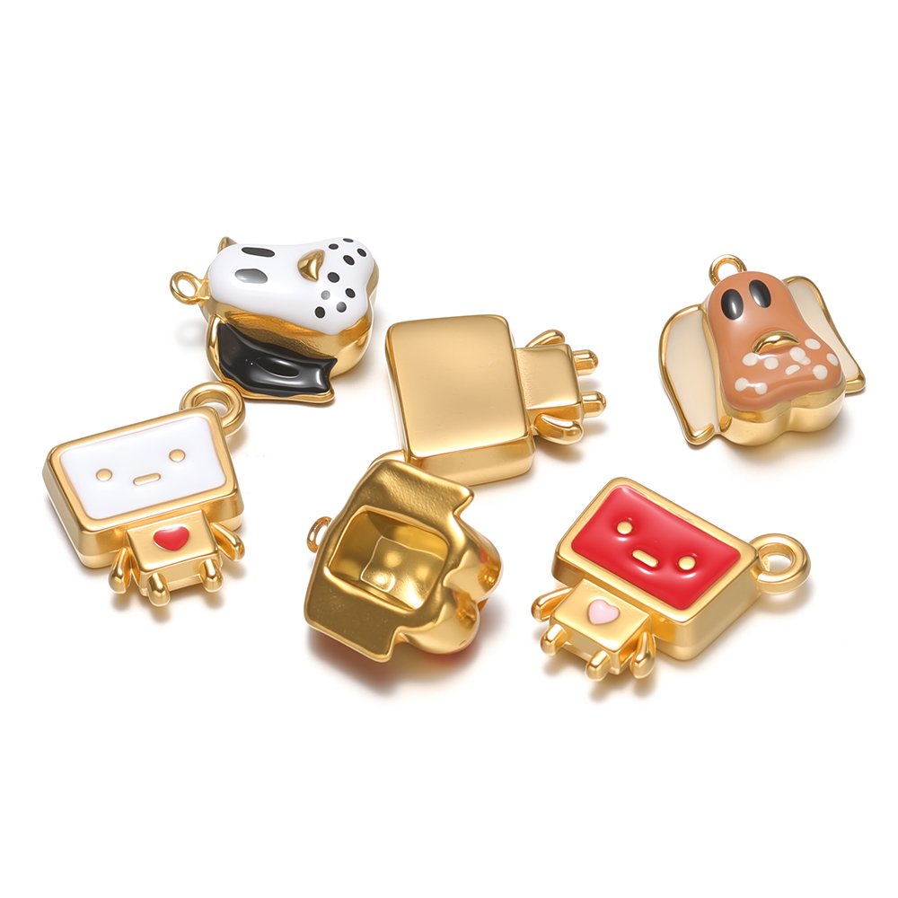 4 pendentifs en émail en acier - Jewelry Making For Kids avis et prix