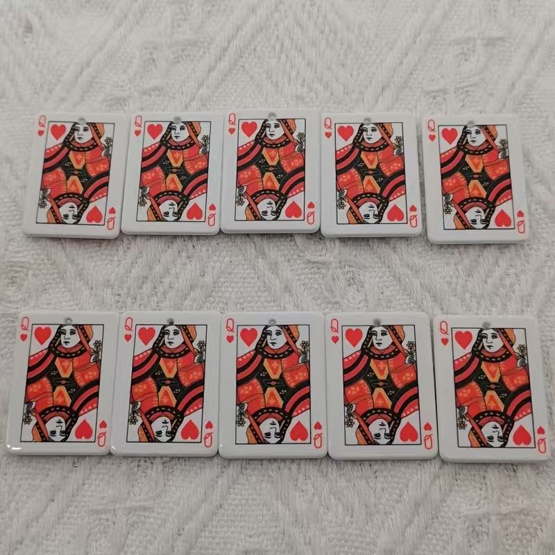 Pendentif poker en acrylique d - Jewelry Making Pendants avis et prix
